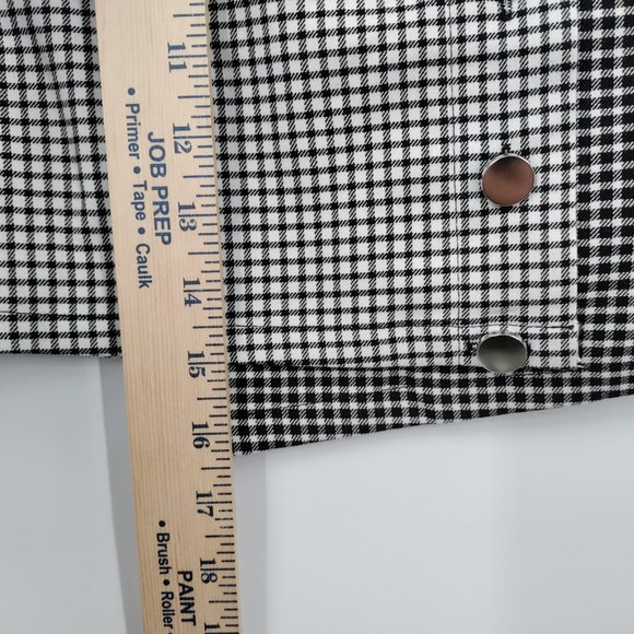 Forever 21 Colorblock Plaid Mini Skirt Black/Multi, Medium - Picture 6 of 8